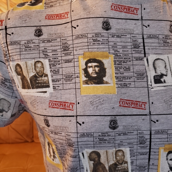 Conspiracy Shirt Tupac MLK Mugshots Lincoln Mens - Picture 9 of 13